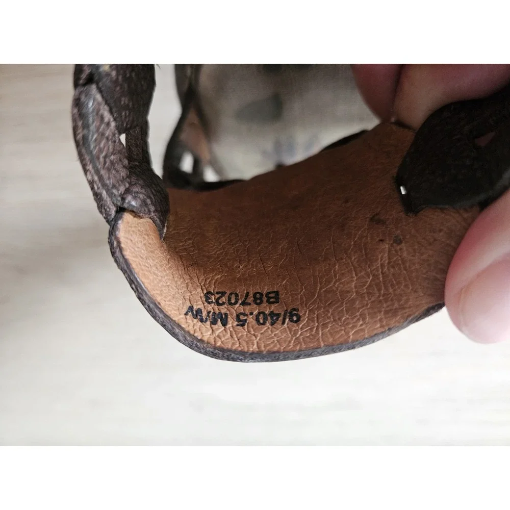 BOC Born Concept Leather Thong Sandals Vintage Boho Medallion Floral Insole Mule
